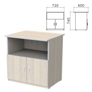 Тумба для оргтехники «Бюджет», 720х600х740 мм, 2 двери, дуб шамони светлый, 402658-430