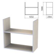 Полка навесная настенная «Бюджет», 632х294х596 мм, дуб шамони светлый, 402668-430