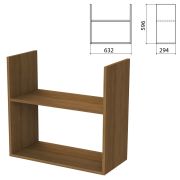 Полка навесная настенная «Бюджет», 632х294х596 мм, орех французский, 402668-190