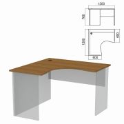 Стол компактный ЧАСТЬ 1 «Арго», 1200х1200х760 мм, левый, орех, А-203.60