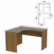 Стол компактный ЧАСТЬ 2 «Арго», 1200х1200х760 мм, левый, орех, А-203.60