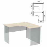 Стол компактный ЧАСТЬ 1 «Арго», 1200х1200х760 мм, правый, ясень шимо