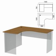 Стол компактный ЧАСТЬ 1 «Арго», 1400х1200х760 мм, левый, орех