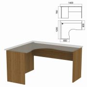 Стол компактный ЧАСТЬ 2 «Арго», 1400х1200х760 мм, левый, орех