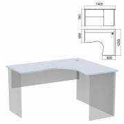 Стол компактный ЧАСТЬ 1 «Арго», 1400х1200х760 мм, правый, серый