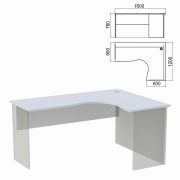 Стол компактный ЧАСТЬ 1 «Арго», 1600х1200х760 мм, правый, серый