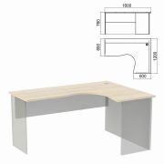 Стол компактный ЧАСТЬ 1 «Арго», 1600х1200х760 мм, правый, ясень шимо