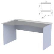 Стол эргономичный ЧАСТЬ 2 «Арго», 1400х900х760 мм, левый/правый, серый