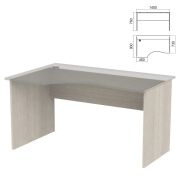 Стол эргономичный ЧАСТЬ 2 «Арго», 1400х900х760 мм, левый/правый, ясень шимо