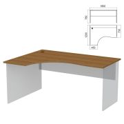 Стол эргономичный ЧАСТЬ 1 «Арго», 1600х1200х760 мм, левый, орех