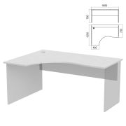 Стол эргономичный ЧАСТЬ 1 «Арго», 1600х1200х760 мм, левый, серый