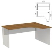 Стол эргономичный ЧАСТЬ 1 «Арго», 1600х1200х760 мм, правый, орех