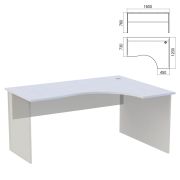 Стол эргономичный ЧАСТЬ 1 «Арго», 1600х1200х760 мм, правый, серый