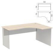 Стол эргономичный ЧАСТЬ 1 «Арго», 1600х1200х760 мм, правый, ясень шимо