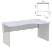 Стол эргономичный ЧАСТЬ 1 «Арго», 1600х900х760 мм, правый, серый