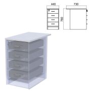 Крышка для тумбы приставной (АТ-07) «Арго», 440х730х22 мм, серый