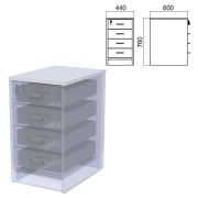 Крышка для тумбы приставной (АТ-07) «Арго», 440х600х22 мм, серый