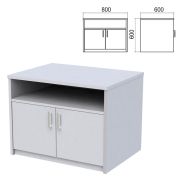 Тумба для оргтехники «Арго», 800х600х600 мм, полка, серый