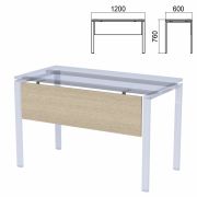 Царга к столам на металлокаркасе «Арго», шириной 1200 мм, ясень шимо