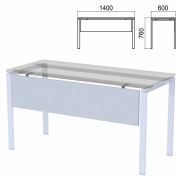 Царга к столам на металлокаркасе «Арго», шириной 1400 мм, серый