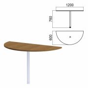 Стол приставной полукруг «Арго», 1200х600 мм, БЕЗ ОПОРЫ, орех