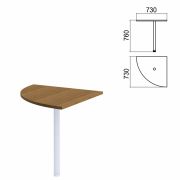 Стол приставной угловой «Арго», 730х730 мм, БЕЗ ОПОРЫ, орех