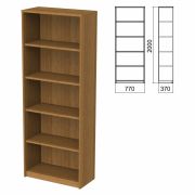 Шкаф (стеллаж) «Арго», 770х370х2000 мм, 4 полки, орех