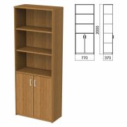 Шкаф полузакрытый «Арго», 770х370х2000 мм, 2 двери, 4 полки, орех