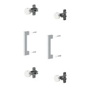 Фурнитура для двери стеклянной «Арго», КОМПЛЕКТ 2 шт., А-стл302, -304, -310