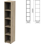 Шкаф (стеллаж) «Приоритет», 360х420х2000 мм, 4 полки, кронберг, К-932, К-932 кронберг