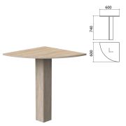 Стол приставной угловой «Бюджет» 600х600х740 мм, дуб сонома, 402664-091