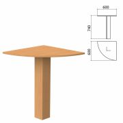 Стол приставной угловой «Бюджет», 600х600х740 мм, груша ароза, 402664-336
