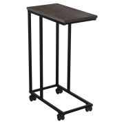 Стол журнальный BRABIX «LOFT CT-001», 450х250х680 мм, на колёсах, металлический каркас, цвет морёный дуб, 641859