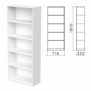 Шкаф (стеллаж) «Бюджет», 716х333х1810 мм, 4 полки, белый, 402651-290