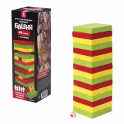 Игра настольная «ЦВЕТНАЯ БАШНЯ», 48 окрашенных деревянных блоков + кубик, ЗОЛОТАЯ СКАЗКА, 662295