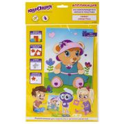 Набор для творчества «Аппликация из мягкого пластика EVA», «Мишутка», 21х29 см, ЮНЛАНДИЯ, 662355