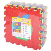 Коврик-пазл напольный 0,9х0,9 м мягкий «Фрукты-овощи», 9 частей 30х30 см, толщина 1 см, ЮНЛАНДИЯ, 664665