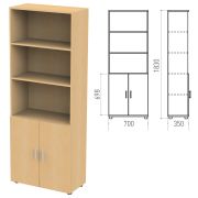 Шкаф полузакрытый «Канц», 700х350х1830 мм, цвет бук невский (КОМПЛЕКТ)