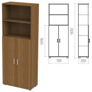 Шкаф полузакрытый «Канц», 700х350х1830 мм, цвет орех пирамидальный (КОМПЛЕКТ)