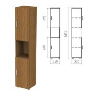 Шкаф полузакрытый «Канц», 350х350х1830 мм, цвет орех пирамидальный (КОМПЛЕКТ)