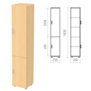 Шкаф закрытый «Канц», 350х350х1830 мм, цвет бук невский (КОМПЛЕКТ)