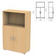 Шкаф полузакрытый «Канц», 700х350х1130 мм, цвет бук невский (КОМПЛЕКТ)