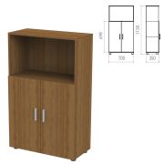 Шкаф полузакрытый «Канц», 700х350х1130 мм, цвет орех пирамидальный (КОМПЛЕКТ)