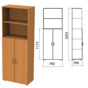 Шкаф полузакрытый «Фея», 740х390х2000 мм, цвет орех милан (КОМПЛЕКТ)