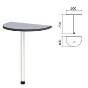 Стол приставной полукруг «Монолит», 600х400х750 мм, цвет серый (КОМПЛЕКТ)