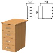 Тумба приставная «Монолит», 450х700х750 мм, цвет бук бавария (КОМПЛЕКТ)