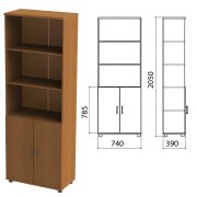 Шкаф полузакрытый «Монолит», 740х390х2050 мм, цвет орех гварнери (КОМПЛЕКТ)