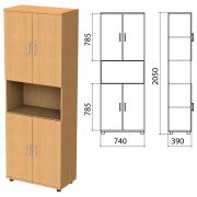 Шкаф полузакрытый «Монолит», 740х390х2050 мм, цвет бук бавария (КОМПЛЕКТ)