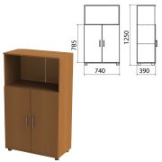 Шкаф полузакрытый «Монолит», 740х390х1250 мм, цвет орех гварнери (КОМПЛЕКТ)