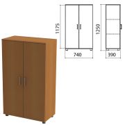 Шкаф закрытый «Монолит», 740х390х1250 мм, цвет орех гварнери (КОМПЛЕКТ)